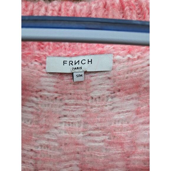 FRNCH Paris Pink Checkered Sweater Vest Size S/M - Picture 3 of 4
